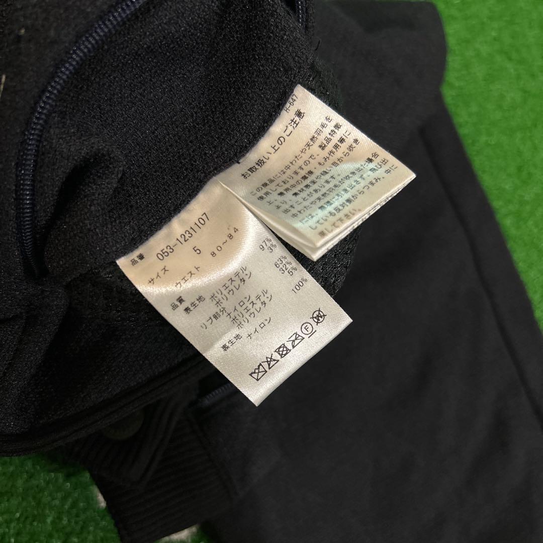 PEARLY GATES ブラックパンツ スリムフィット