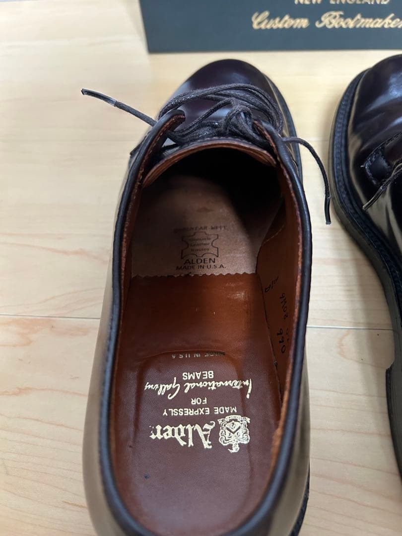 オールデン Alden 990 バーガンディコードバン 9D IGビームス購入