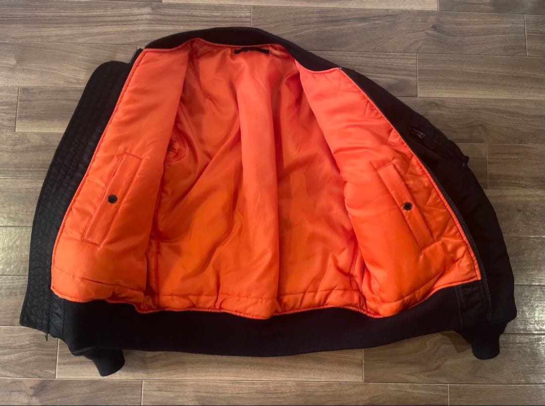 AVIREX ブラックMA-1 XLフライトジャケット