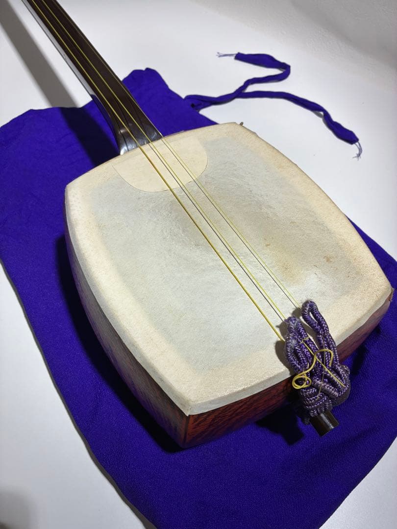 G）教学用 長唄 三味線 合皮張済み プラスチック製 祭り用 踊り用