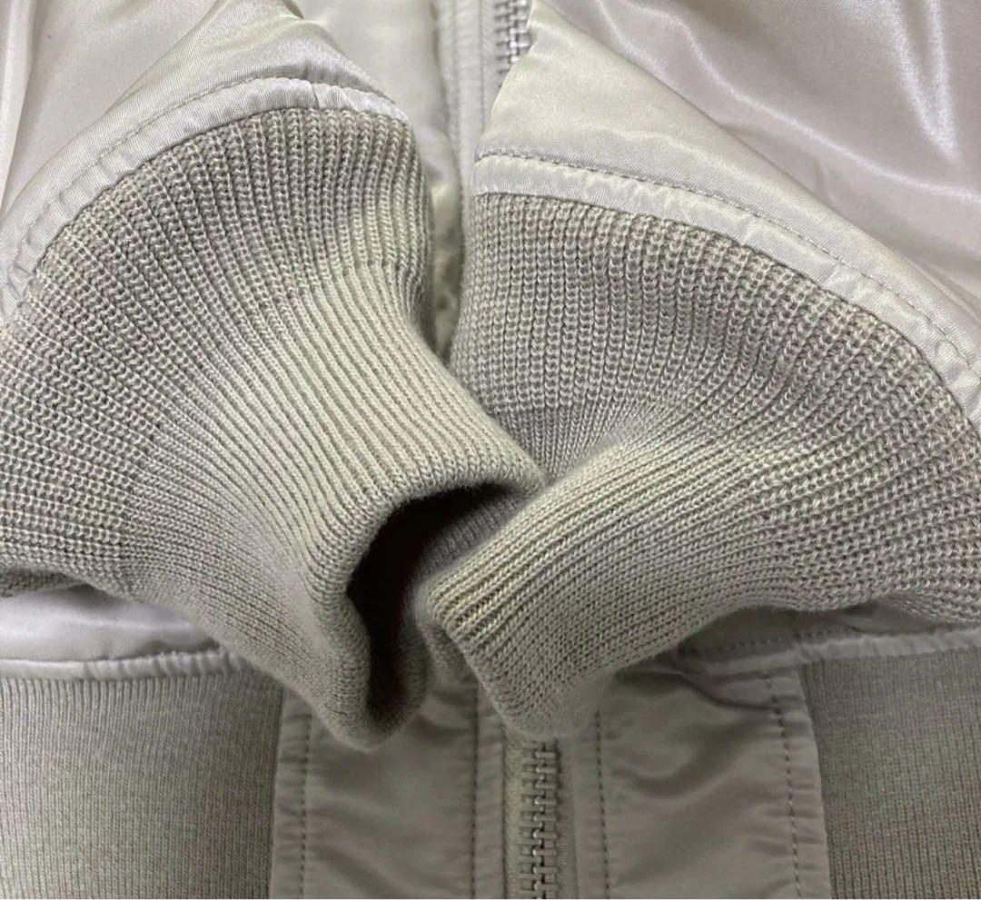 【極美品】ALPHA アルファ MA-1 フライトジャケット レア色 シルバーL