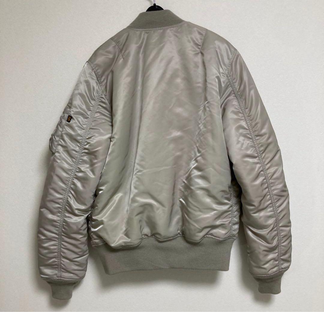 【極美品】ALPHA アルファ MA-1 フライトジャケット レア色 シルバーL