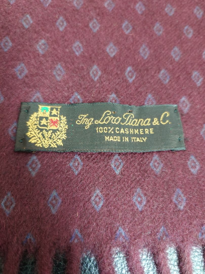 ロロ ピアーナ　Loro Piana　マフラー　ストール　小紋柄　カシミヤ