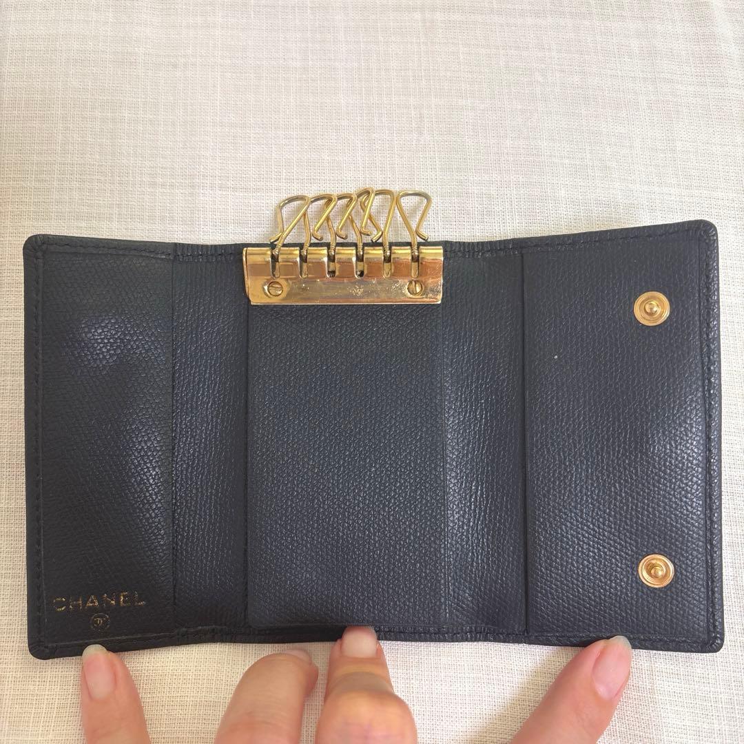 CHANEL シャネル ブラック　レザー　キーケース