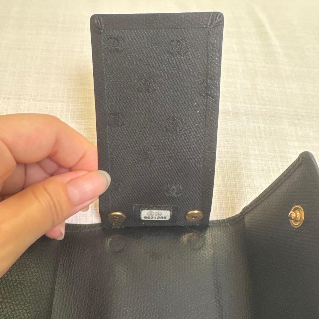 CHANEL シャネル ブラック　レザー　キーケース