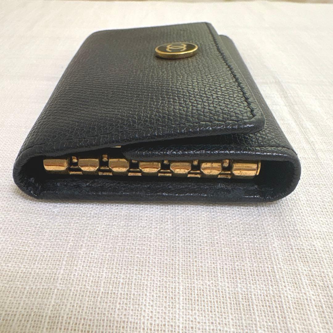 CHANEL シャネル ブラック　レザー　キーケース