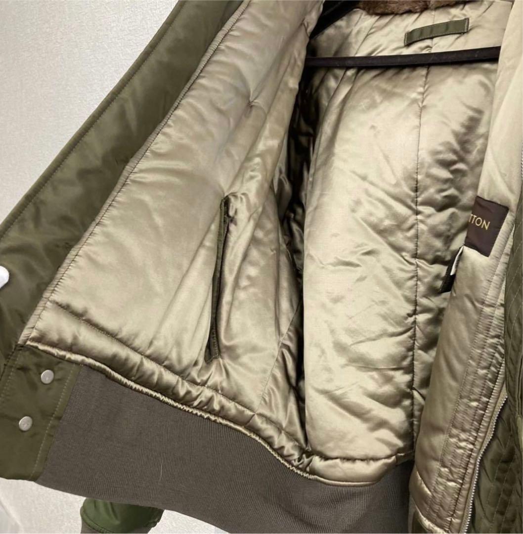 ルイヴィトンLOUIS VUITTONビーバーフォックス毛皮 N-2Bミリタリー