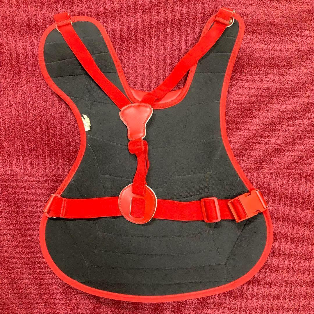 ◆軟式野球 一般用 ミズノ プロテクター 防具 レッド