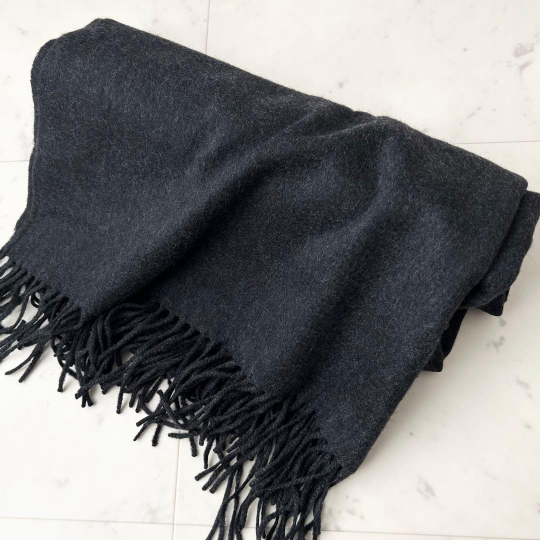 極美品 ノーブル カシミヤ100% オリジナルカシミヤストール グレー