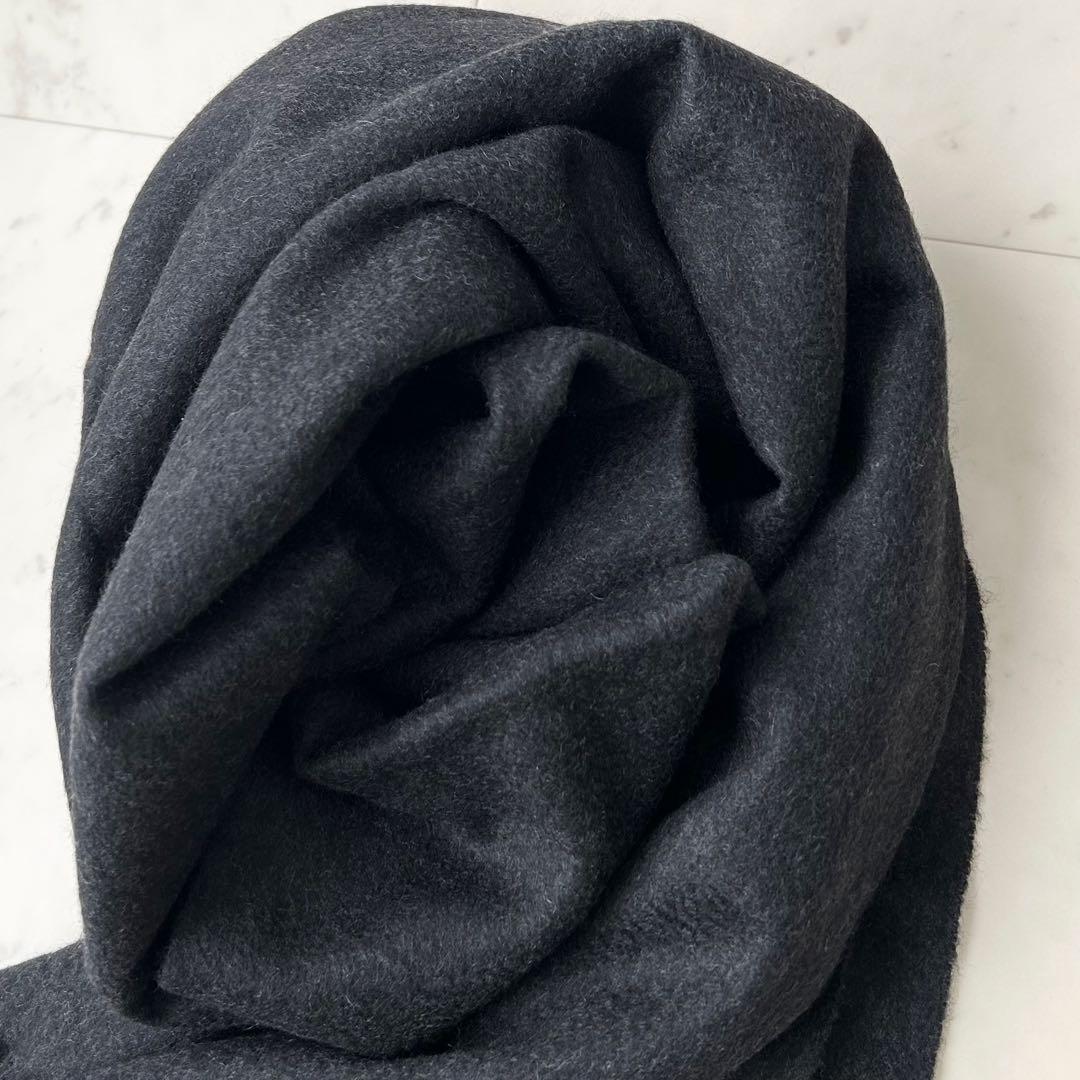 極美品 ノーブル カシミヤ100% オリジナルカシミヤストール グレー
