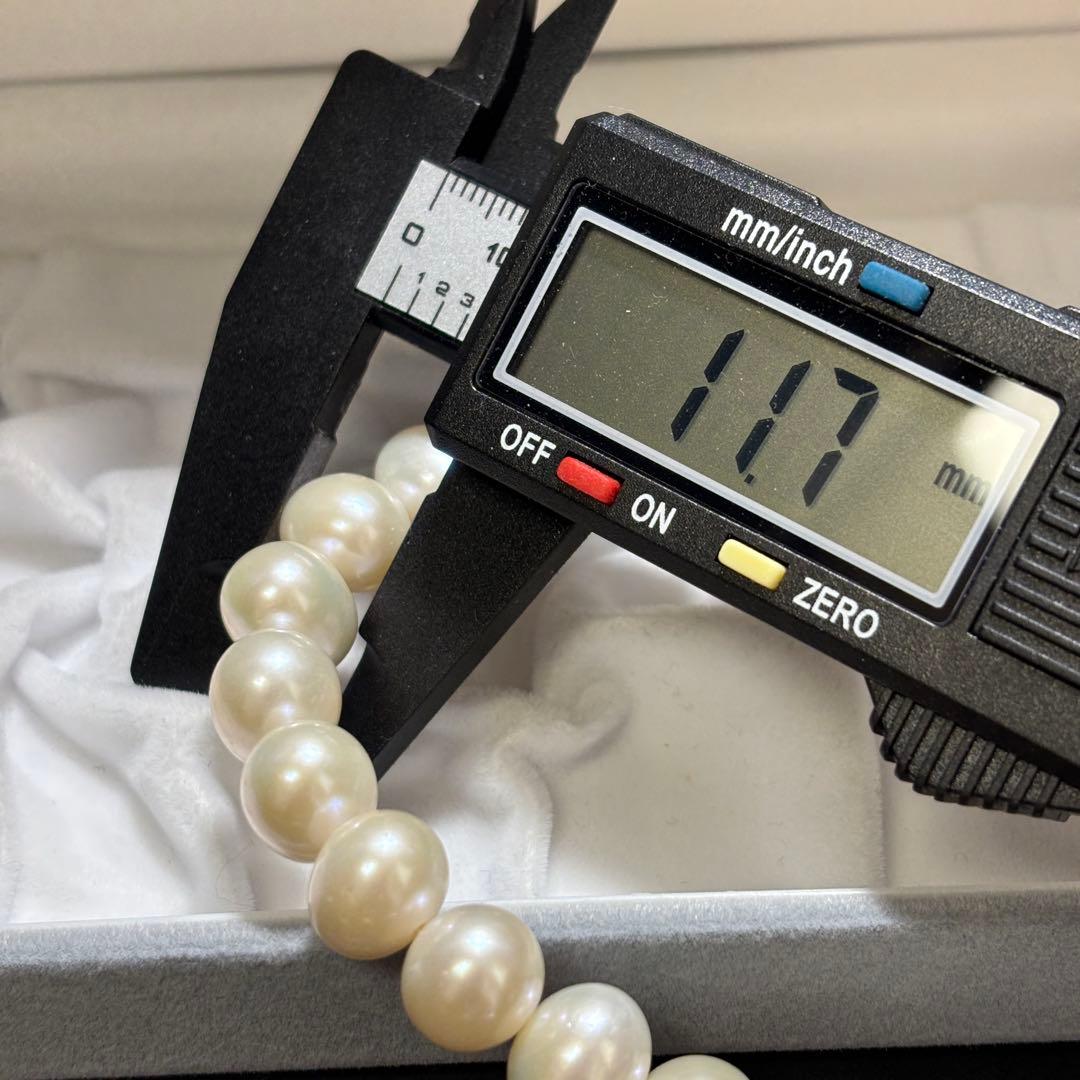 【超大珠】　本真珠　ロング　パールネックレス　約9.2-11.7mm