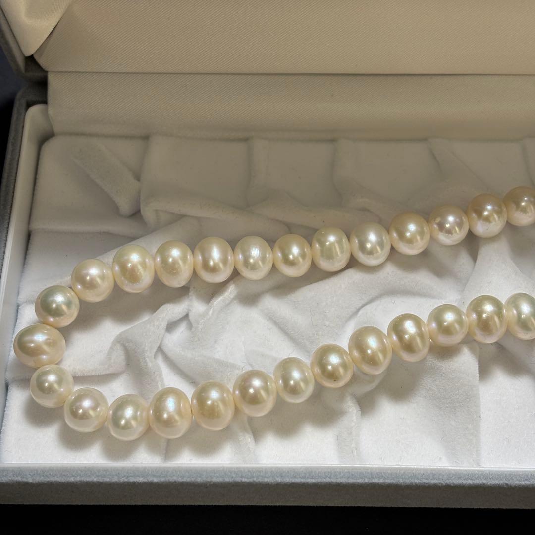 【超大珠】　本真珠　ロング　パールネックレス　約9.2-11.7mm
