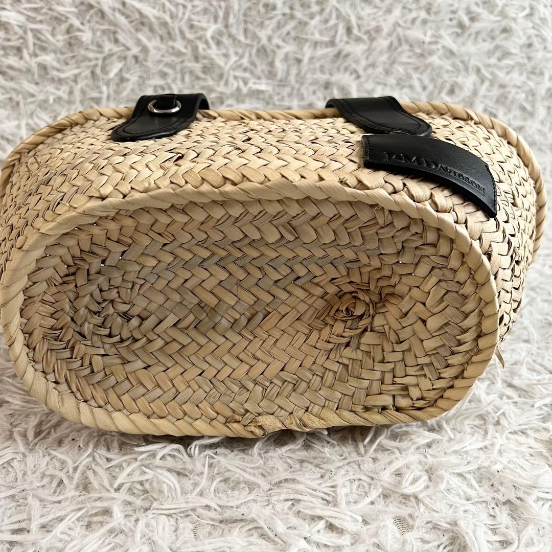 ほぼ未使用 23ss J&M DAVIDSON レザー ブラック かごバッグS