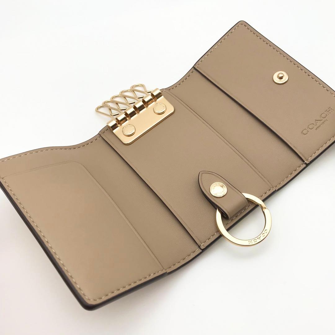 COACH ★大人気★ ファイブ リング キーケース フローラル プリント 新品