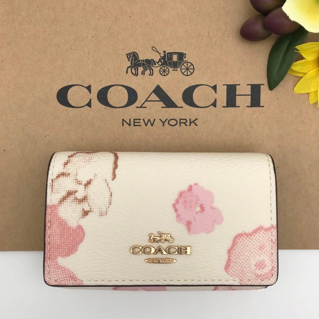 COACH ★大人気★ ファイブ リング キーケース フローラル プリント 新品