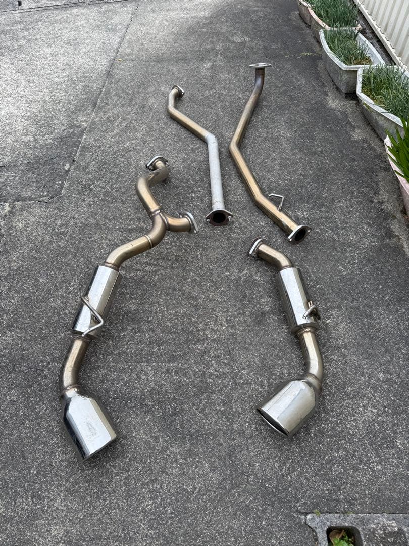 JF3ターボROSSOマフラー中間加工.左右だし