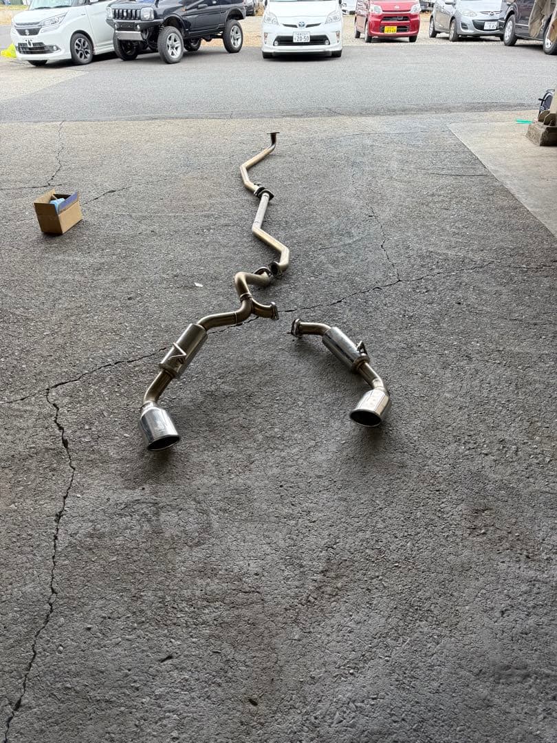 JF3ターボROSSOマフラー中間加工.左右だし