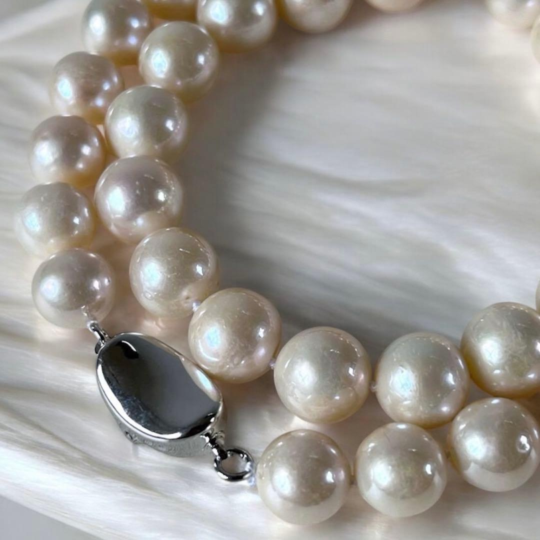 テリ強◆大珠◆本真珠 9.1-10.2㎜ ネックレス 925刻印