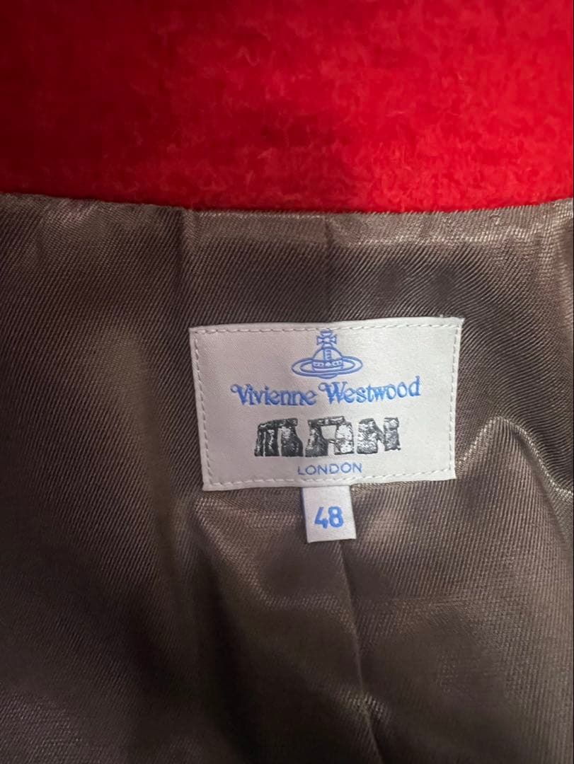Vivienne Westwood 赤 ウール ピーコート 48