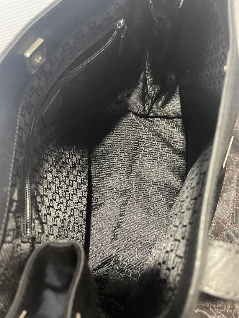 aa37■ ほぼ未使用 GUCCI グッチ ブラック トート肩掛け A4収納