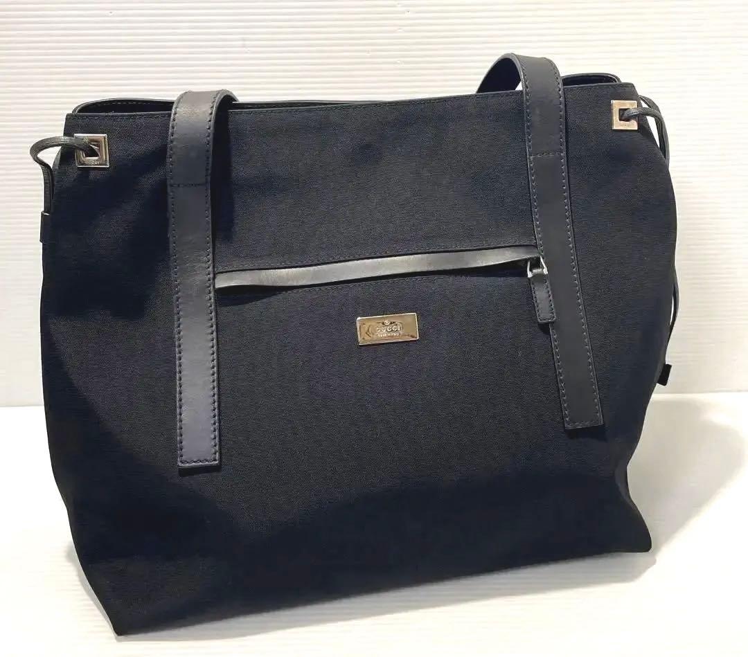 aa37■ ほぼ未使用 GUCCI グッチ ブラック トート肩掛け A4収納