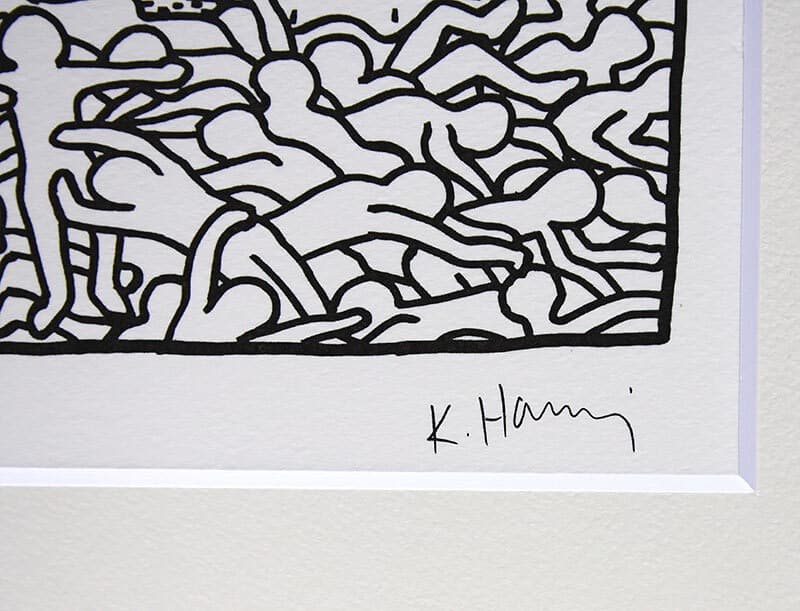 【希少】額付き キース・ヘリング　サインあり