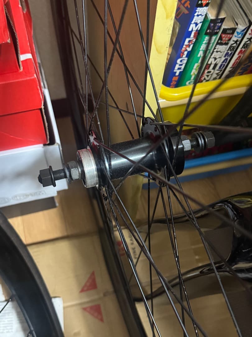 値下げ可能　ピストバイク　シングルスピード　ブラック ホイール前後セット