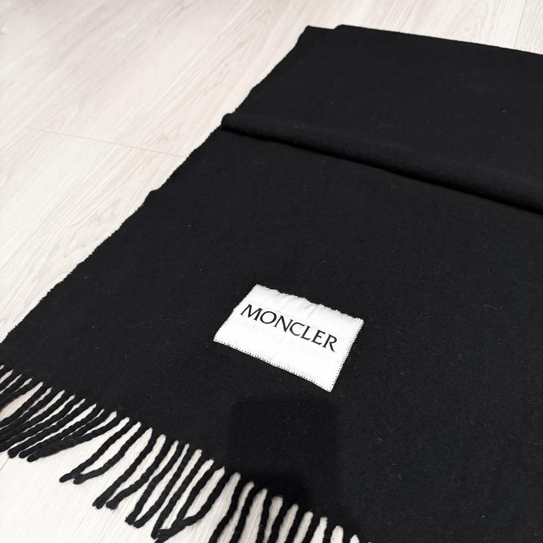 【高級モデル☆ジャパンタグ☆刺繍ロゴ】モンクレール ふわふわ フリンジマフラー