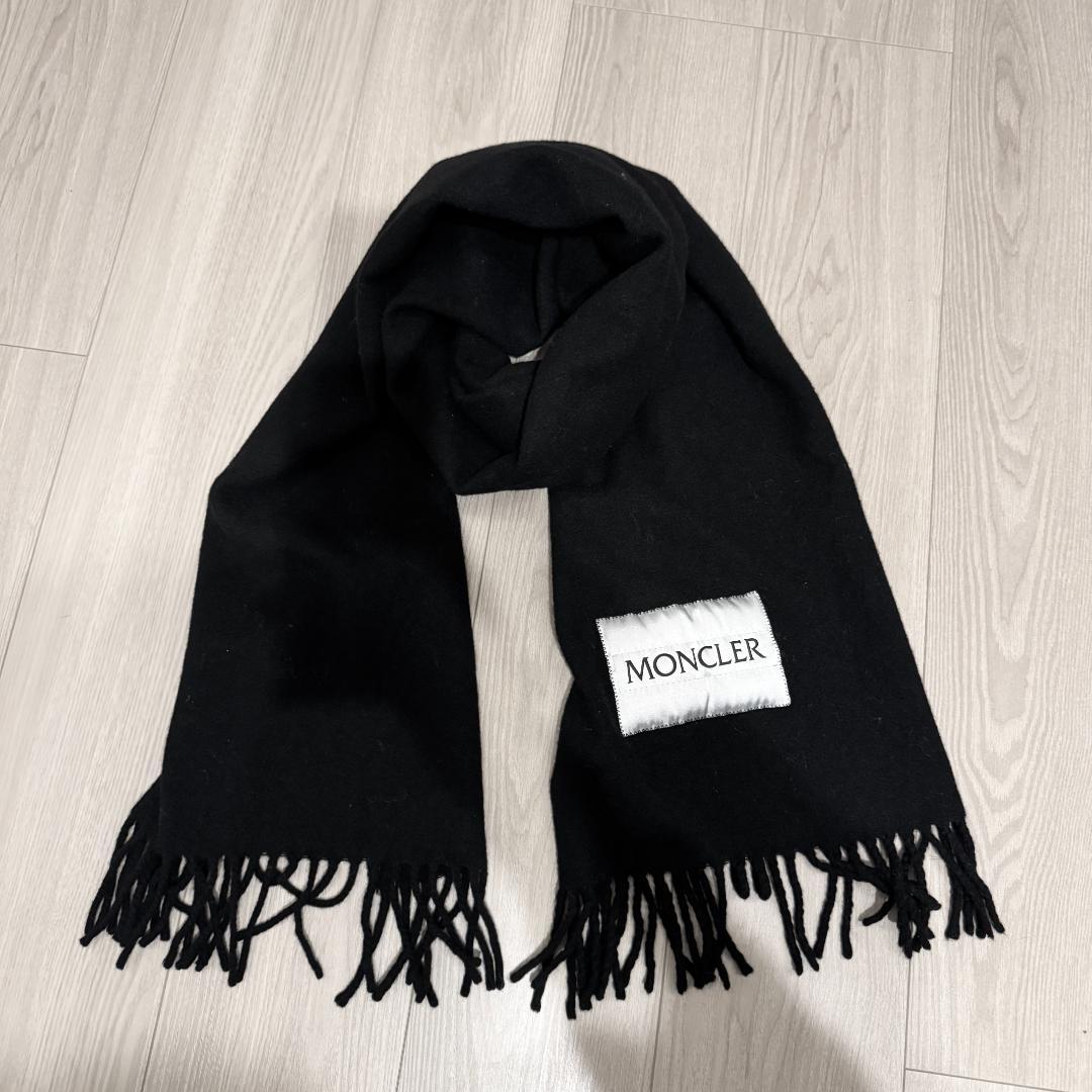 【高級モデル☆ジャパンタグ☆刺繍ロゴ】モンクレール ふわふわ フリンジマフラー