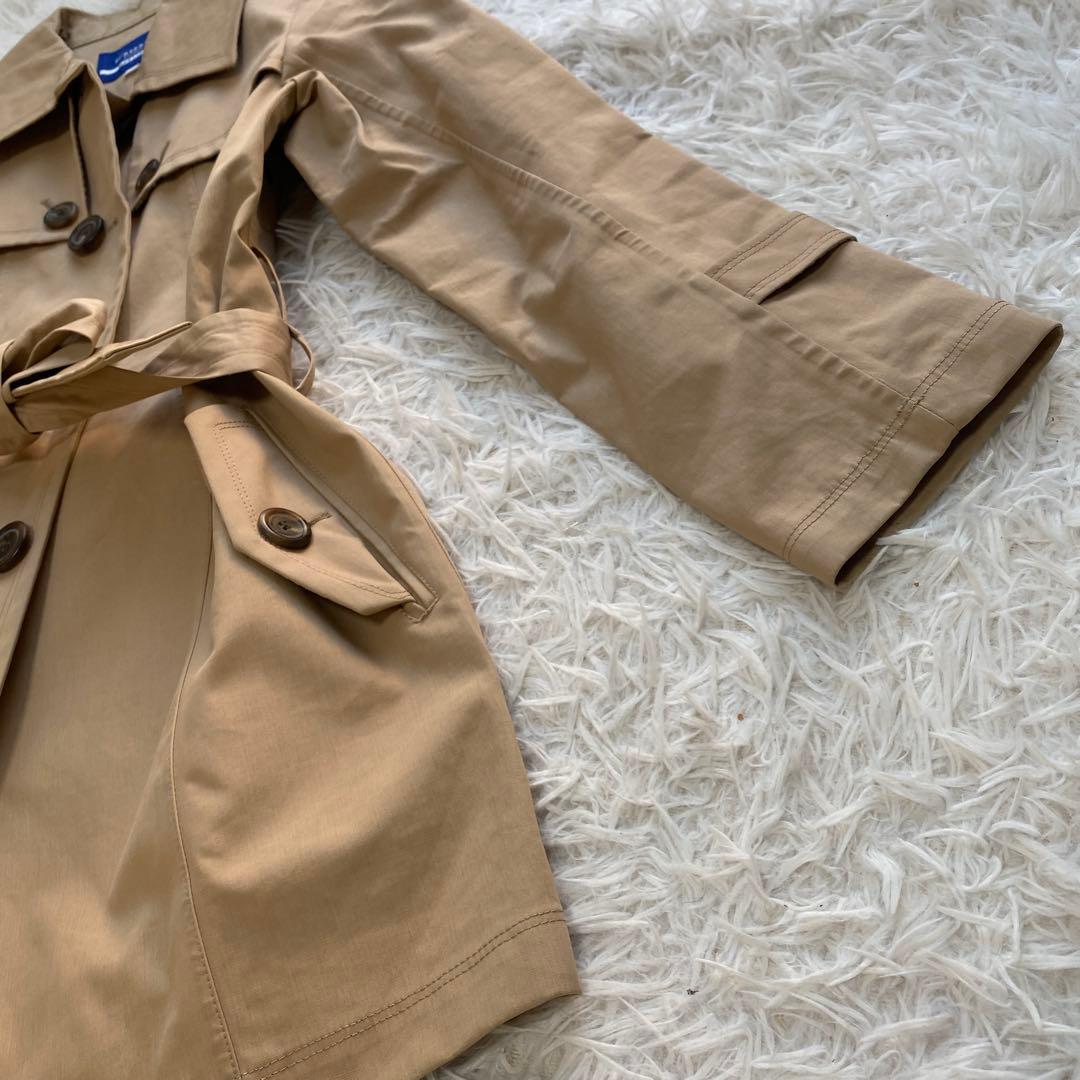 バーバリーブルーレーベル　トレンチコート　ベルト　リボン　ホースロゴ　M 撥水