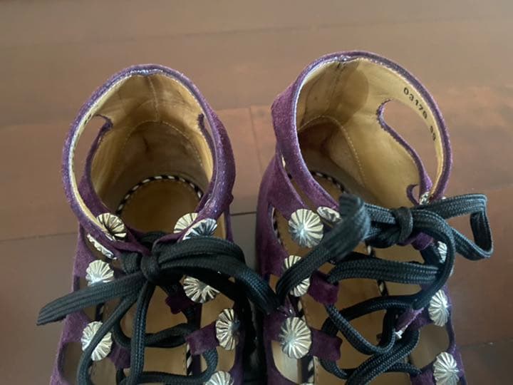 【美品】TOGA ギリーシューズ　39 パープル