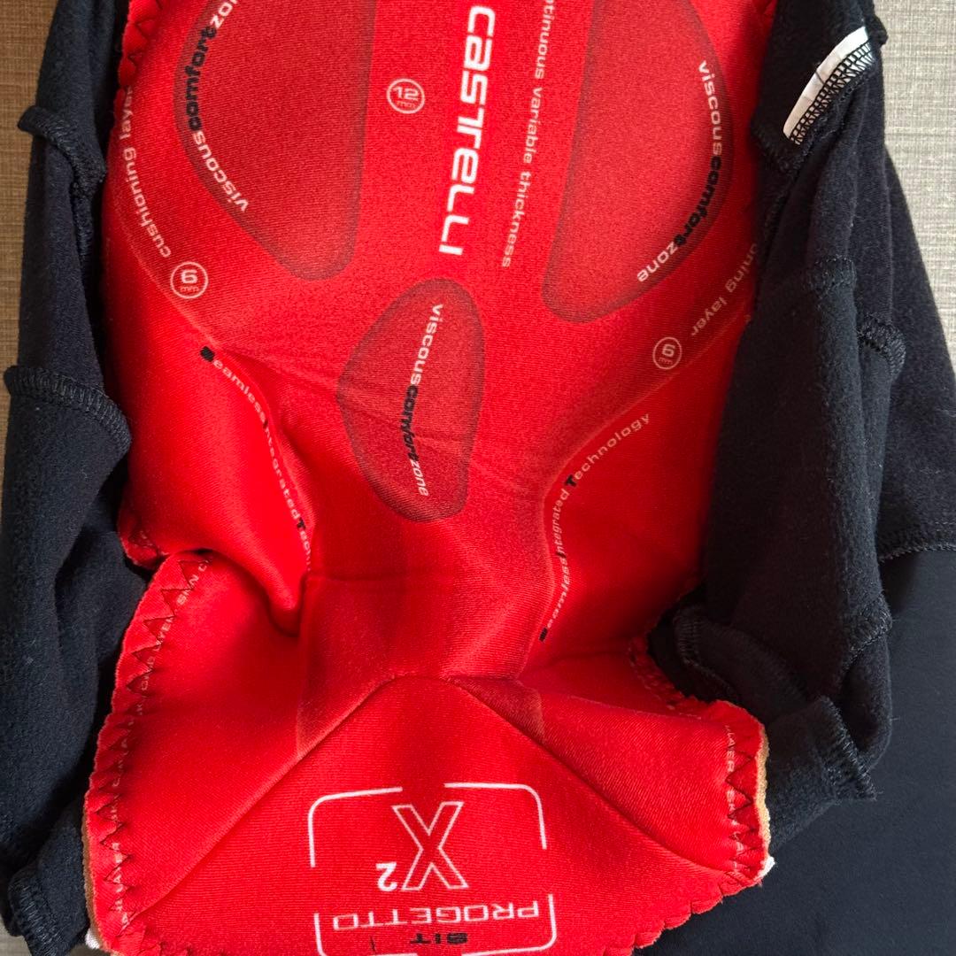 Castelli rosso corsa サイクルビブ　裏起毛　Sサイズ