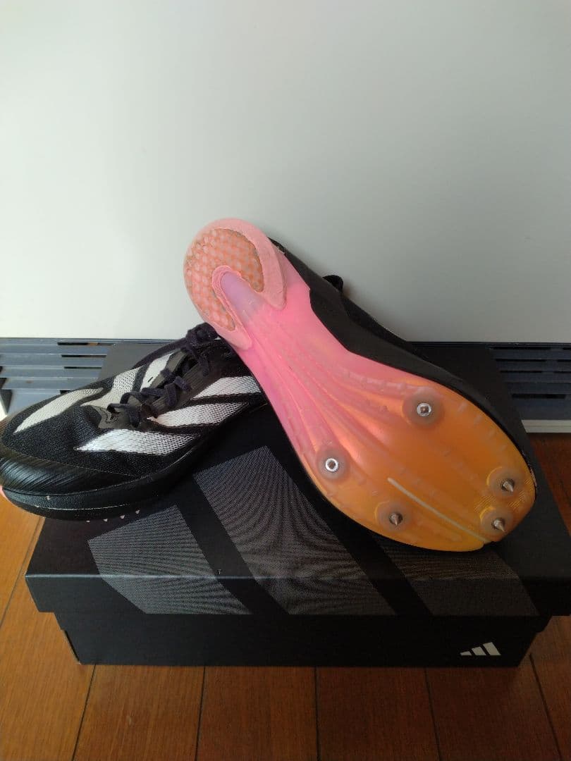 adidas adizero スパイクシューズ ブラック/ホワイト26.0cm