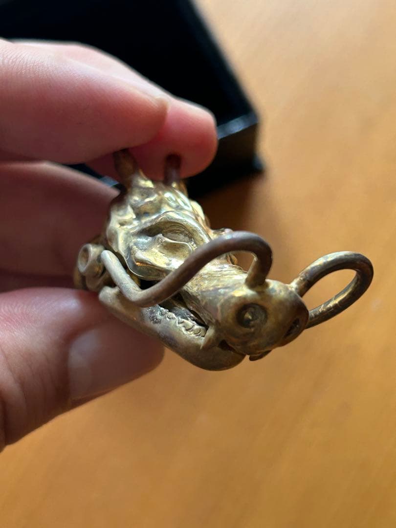 P*a様 龍〜Dragon〜銀製ゴールド塗装　ハンドメイドのオリジナルマネークリ