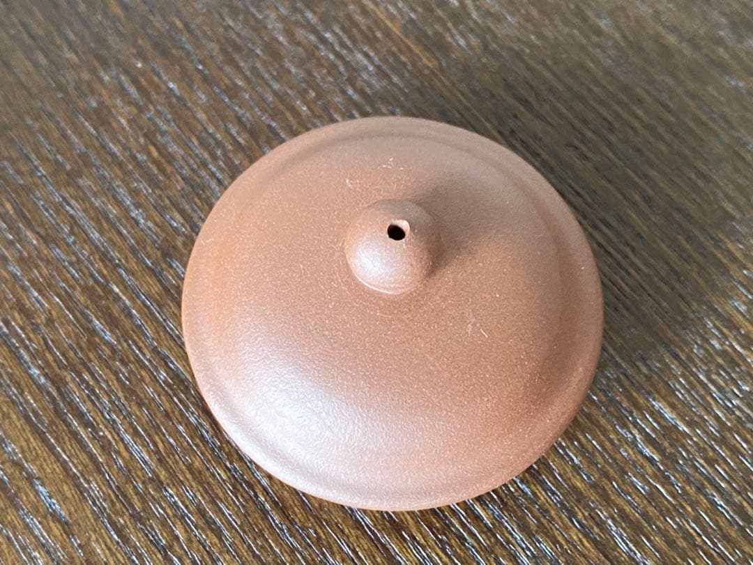 中国宜興紫砂茶壺　　清香　水平壷　朱泥紫砂　素焼きの急須