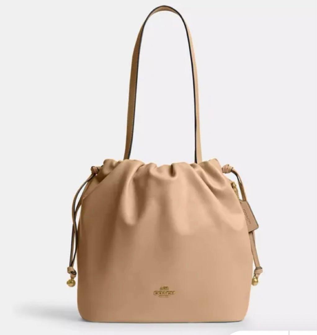 ひ*ん様 COACH フェイ　ドローストリング　トートバッグ　カラー:タン
