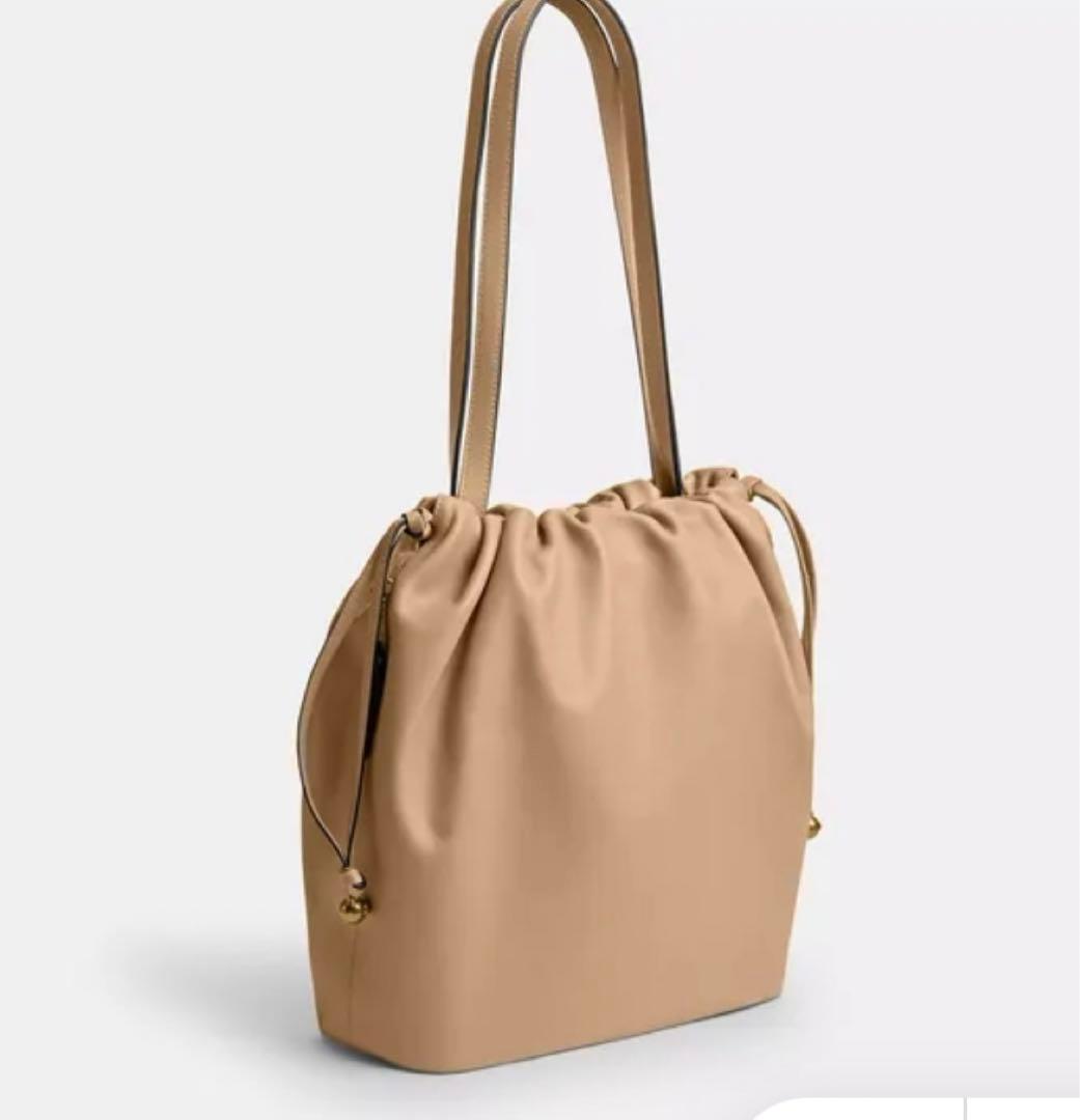ひ*ん様 COACH フェイ　ドローストリング　トートバッグ　カラー:タン