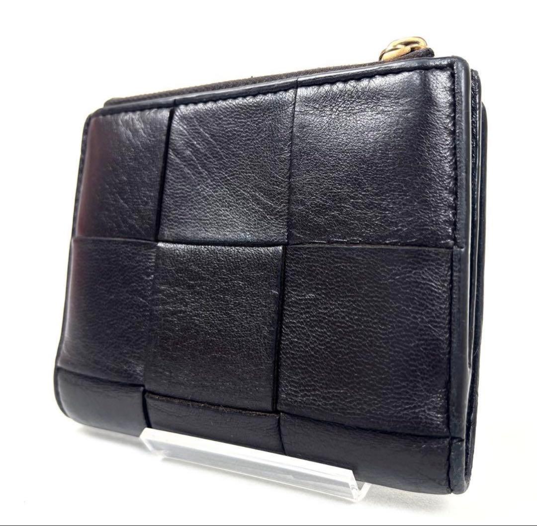 【極美品】ボッテガヴェネタ　二つ折り財布　カセット　コンパクトウォレット　レザー