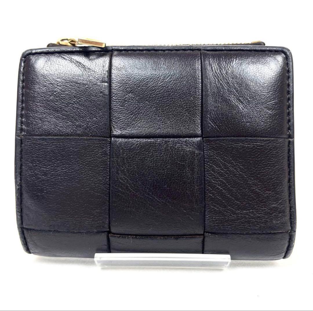 【極美品】ボッテガヴェネタ　二つ折り財布　カセット　コンパクトウォレット　レザー