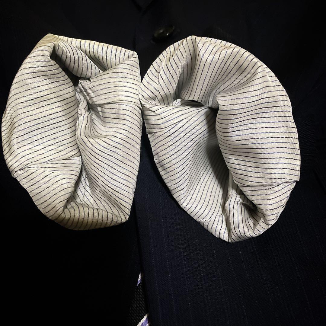 極美品☆マッキントッシュロンドン☆スーツセットアップ☆ストライプ柄☆ネイビー☆L