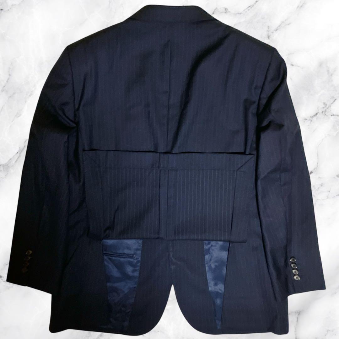 極美品☆マッキントッシュロンドン☆スーツセットアップ☆ストライプ柄☆ネイビー☆L