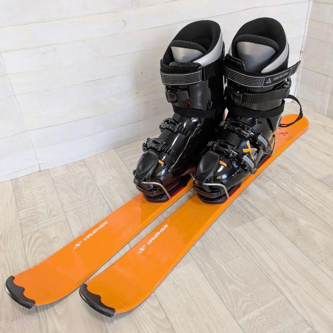 ショートスキーセット　ニシザワ X-RAy 90cm、ブーツ 27/27.5