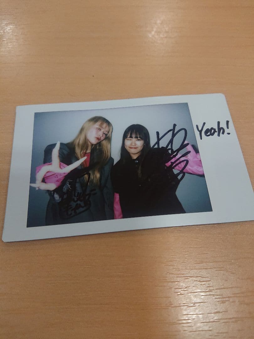 直筆サイン&コメント ダブルサイン 小田柚葉 隅谷百花