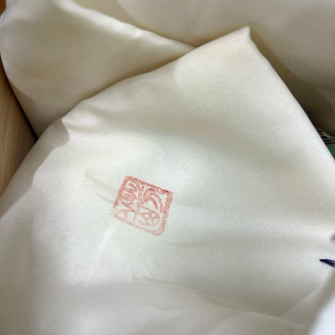 九谷焼の「山本芳岳」作の染錦松竹梅 鮑型皿5枚セット