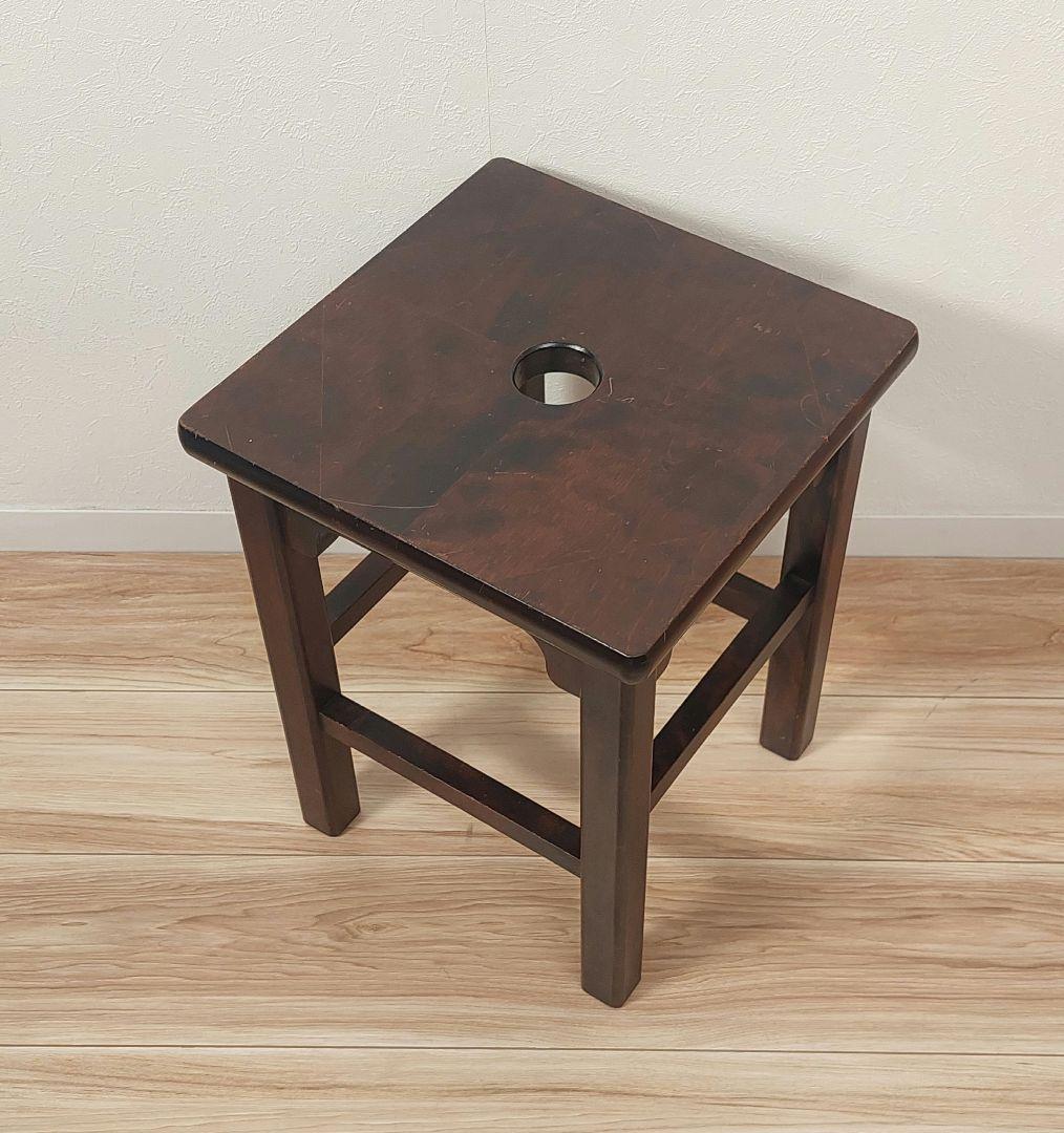 北海道民芸 スツール 樺材 椅子 腰掛け 飾り台 アンティーク