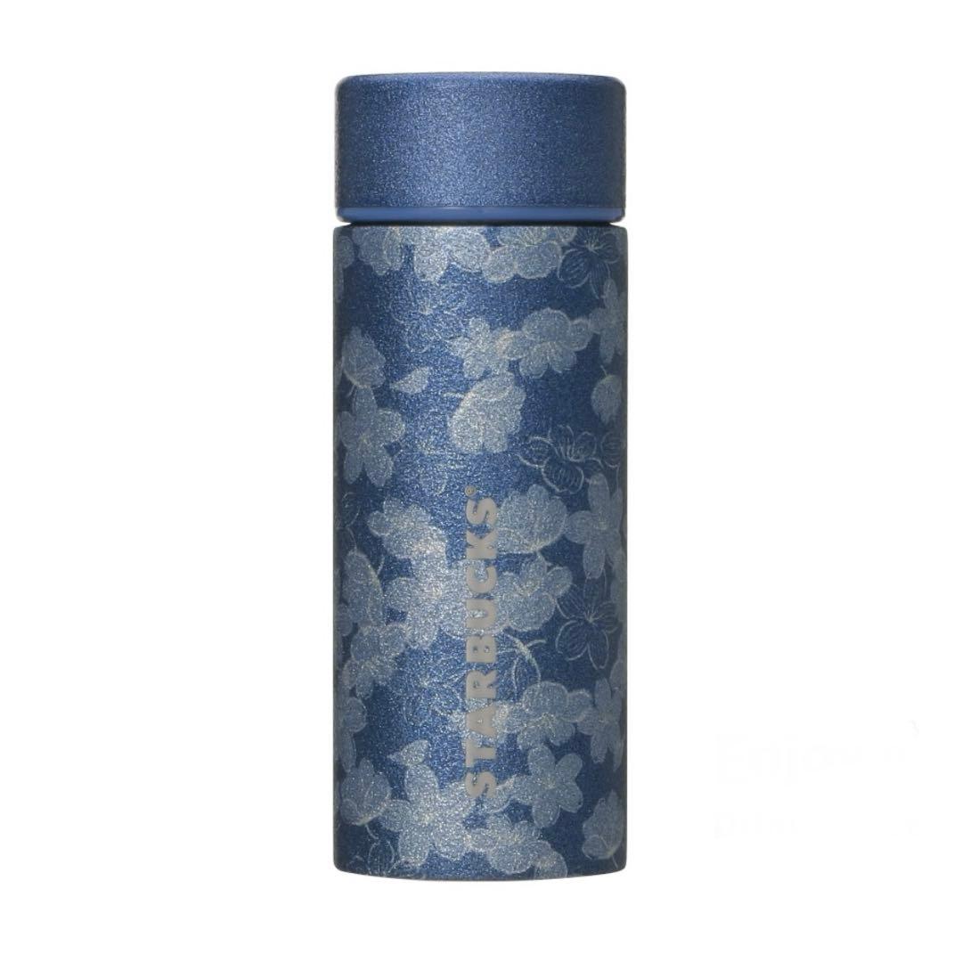 SAKURA2025ステンレスボトルグリッター　　　　ナイトブルー355ml