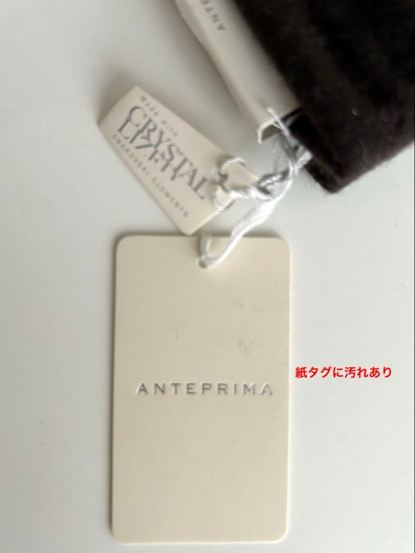 アンテプリマ　カシミア　フィオーリモチーフ付き手袋・ラインストーン付きマフラー