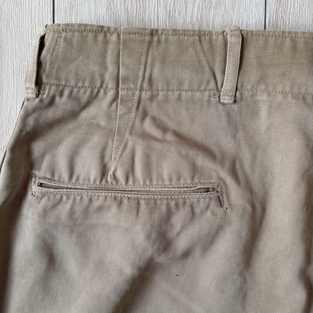 40s USARMY M-45 45カーキ チノ W36L29 両玉縁 巻縫い