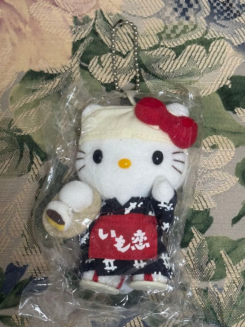 (最後の一個)ハローキティ いも恋娘　浴衣浴衣 ミニマスコットキーホルダー
