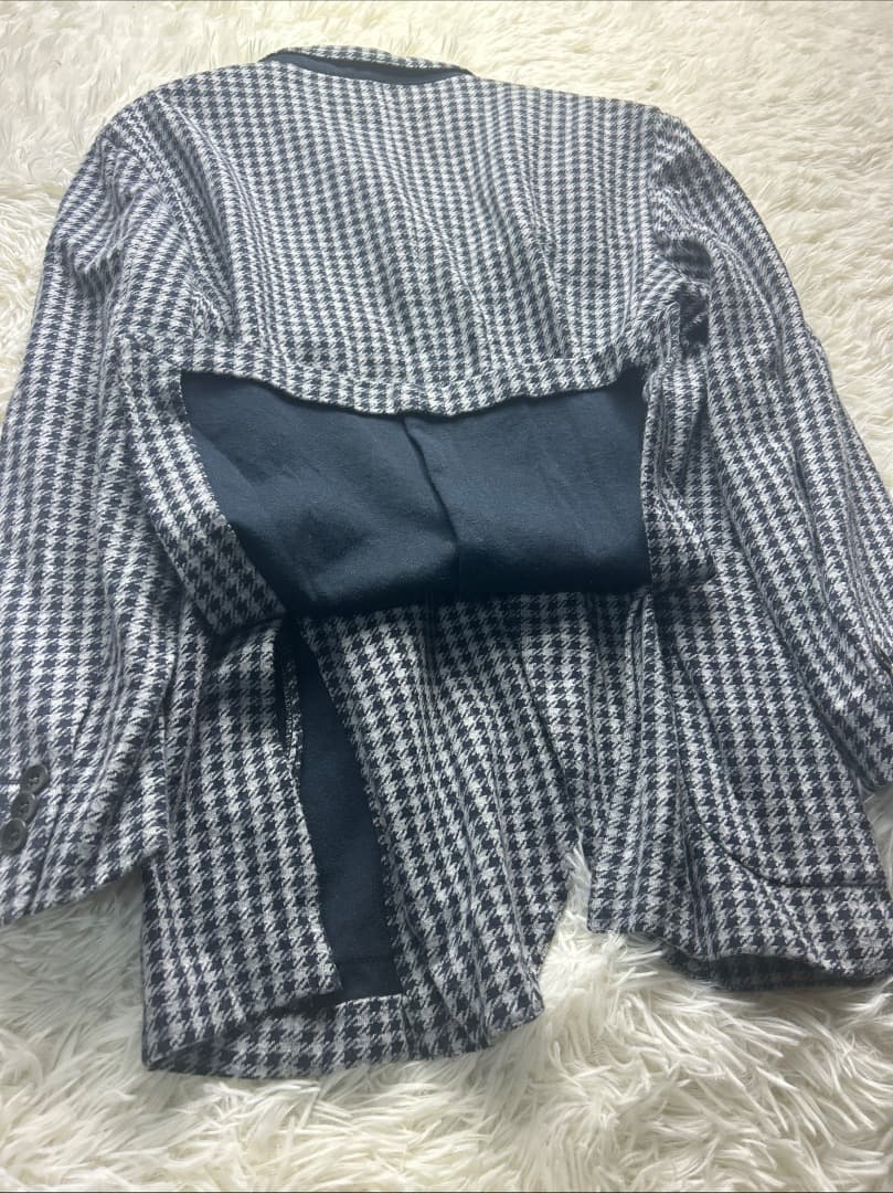 専用美品 BOGLIOLI ボリオリ千鳥格子コットンジャケット４８
